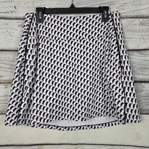 Nike Womens Dri Fit Athletic Skort Black White Large